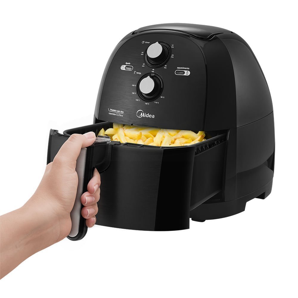 Fritadeira Airfryer 5,3l Cor Preta Midea Frb50p2 - 220v - 3