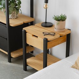 Mesa de Cabeceira Laguna 52,6Ax45Lx42P em Madeira Cubomob MEL - 5