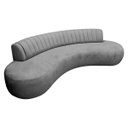 Ver imagem 1 de Divã Recamier Celeste Curvo Sala Estar Luxo 200cm Bouclé