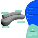 Ver imagem 3 de Divã Recamier Celeste Curvo Sala Estar Luxo 200cm Bouclé