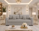 Ver imagem 3 de Sofá Namoradeira Bouclé Luxo Requinte e Conforto Premium:Cinza