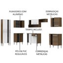 Ver imagem 7 de Cozinha Canto Emilly Armário Balcão 15 Portas Branco Madesa