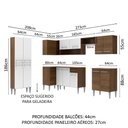 Ver imagem 6 de Cozinha Canto Emilly Armário Balcão 15 Portas Branco Madesa