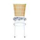 Ver imagem 4 de 2 Cadeiras para Mesa Branca Hawai Palha Assento Floral:floral Branco