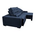 Ver mais imagens de Sofá Retrátil e Reclinável 3,12m Molas Ensacadas Cama inBox Catar Velusoft Azul