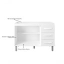 Ver imagem 3 de Kit Balcão para Pia 120cm Bianca + Balcão para Cooktop 5 Bocas Elisa - Branco