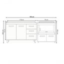 Ver imagem 2 de Kit Balcão para Pia 120cm Bianca + Balcão para Cooktop 5 Bocas Elisa - Branco