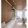 Painel Ripado Compacto 274x25cm Larg. 4 Unid. - Mdf - Amêndoa - Talatto - 4