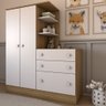 Guarda-roupa Infantil com Cômoda Divertidamente Rústico/branco - Panorama Móveis - 1
