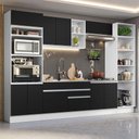 Ver imagem 1 de Armário De Cozinha 330cm Branco/Preto 03 Branco/Preto