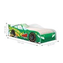 Ver imagem 4 de Cama Carro Solteiro Kaboom Stylo com Bordas Arredondadas MDF Verde Casah