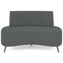 Ver imagem 3 de Sofá Chaise Living 2 Lugares 160cm para Sala Cayman K01 Bouclê Cinza - Lyam Decor