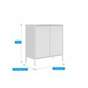 Ver imagem 3 de Balcão Alto Multiúso Itatiaia Smart - 2 Portas - Branco Matte