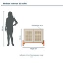 Ver imagem 3 de Buffet Arco 103 cm Porta Sextavada Incolar Luna