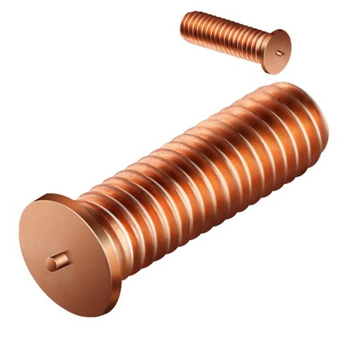 Pino para Solda Capacitiva CD-RT M6 X 25mm Cobreado - 1500un