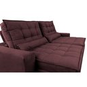 Ver imagem 4 de Sofá Retrátil e Reclinável 2,32m Molas Ensacadas Cama inBox Catar Velusoft Vinho