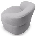 Ver mais imagens de Kit 02 Poltronas Giratória Orgânica para Sala de Estar Living Helena L02 Linho Cinza - Lyam Decor