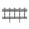 Kit 2 Cercas Plásticas Estilo Ferro Fundido Jardim Canteiro Preto - 3