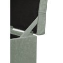 Ver imagem 3 de Puff Baú Estofado em Suede Amassado 1 Lugar Quadrado - Cinza Claro