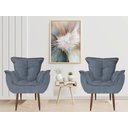 Ver imagem 1 de Kit 2 Poltronas Opala Decorativa Amamentação Sala Quarto Escritorio Grafitte