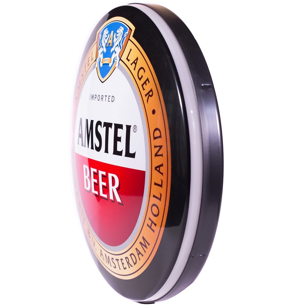 Luminoso de Parede Cerveja Amstel Retrô Vintage para Bar, Garagem, Churrasqueira, Espaço Gourmet - 3