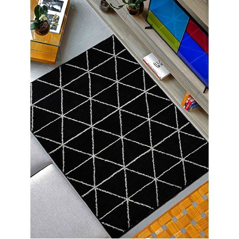 Tapete para Sala e Quarto Art 2,00x3,00 Cor: Preto Des11