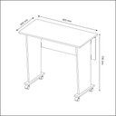 Ver imagem 2 de Mesa com rodizio para Escritório Home Office ME4117 MDP Branco - Gran Belo