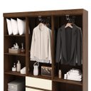 Ver mais imagens de Guarda-roupa Casal 6 Portas 2 Gavetas com Pés Ideval Imbuia/champanhe