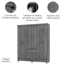 Ver imagem 3 de Guarda-roupa Casal 6 Portas 2 Gavetas com Pés Ideval Imbuia/champanhe