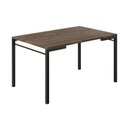 Ver imagem 1 de Mesa para Cozinha 1526 + Tampo Madeirado 136x90cm Preto/Legno - Carraro