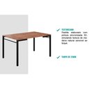 Ver imagem 3 de Mesa para Cozinha 1526 + Tampo Madeirado 136x90cm Preto/Legno - Carraro