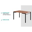 Ver imagem 4 de Mesa para Cozinha 1526 + Tampo Madeirado 136x90cm Preto/Legno - Carraro