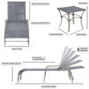 Ver imagem 5 de Espreguiçadeira Catar Mesa Corda Náutica Piscina Alumínio Prata