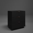 Ver imagem 6 de Gaveteiro Preto Multiuso Office Design 3 Gavetas Escritório