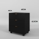 Ver imagem 4 de Gaveteiro Preto Multiuso Office Design 3 Gavetas Escritório