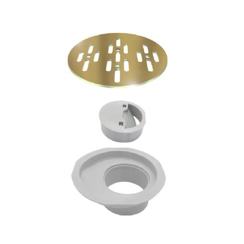 Grelha Gold para Caixa Sifonica Redonda Ralo Linear 100mm - 4083