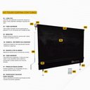 Ver imagem 5 de Toldo Cortina Ocre C/ Visor - 3,80m X 1,60m - Kit Completo