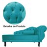 Recamier Namoradeira Divã Lado Direito Larissa Suede Azul Turquesa - Ds Estofados - 5