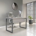 Ver imagem 1 de Escrivaninha Mesa Escritório X 150cm Industrial Cinza e Grafito