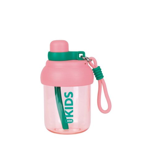 Garrafa Kids Alça Rosa 500ml Mor