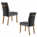 Ver imagem 1 de Kit 2 Cadeiras para Mesa de Jantar com Detalhe Traseiro - Luxury - Requinte Salas