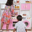 Ver imagem 2 de Kit Cozinha Infantil e Máquina de Lavar Infantil - Rosa