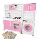 Ver imagem 1 de Kit Cozinha Infantil e Máquina de Lavar Infantil - Rosa