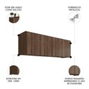 Ver imagem 3 de Armário de Cozinha Aéreo 118cm 4 Portas Monna Freijó Z34 - Mpozenato