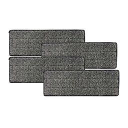 Kit Mop Flat Cabo Inox com Balde Lava e Saca Esfregão Multiuso Limpa Esterilizar Brilho + 4 Refil - 4