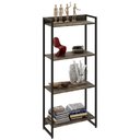 Ver imagem 1 de Estante Livreiro Multiuso Dynamica Industrial 60cm 4 Prateleiras C08 Carvalho Dark - Mpozenato