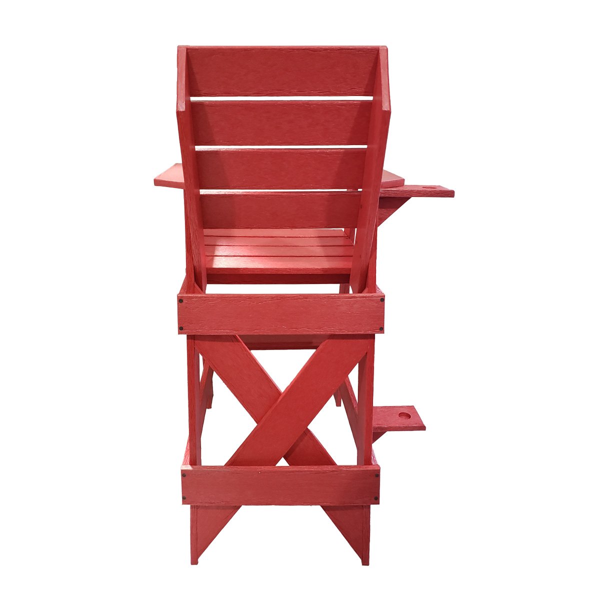 Cadeira Salva Vidas Vermelha em Madeira Plástica Maciça 100% Reciclada 1,6m / Lc-09sv - 5