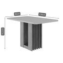Ver imagem 3 de Mesa Multiuso Cozinha Ariela c/ Tampo Madeirado Vidro 130x80cm Cinamomo/Off White - Cimol