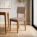 Ver imagem 4 de Kit 4 Cadeiras para Sala de Jantar Pés Madeira Maciça Carol Bege/Cinamomo