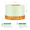 Ver imagem 3 de Difusor de Aromas Elétrico Umidificador Ultrassônico 500ml Ideal para Cromoterapia Amadeirado